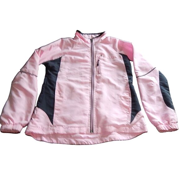 DANSKIN NOW women's small 4/6 light pink lined windbreaker jacket - Picture 1 of 8
